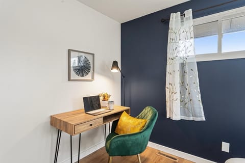 Dedicated workspace in the master's bedroom