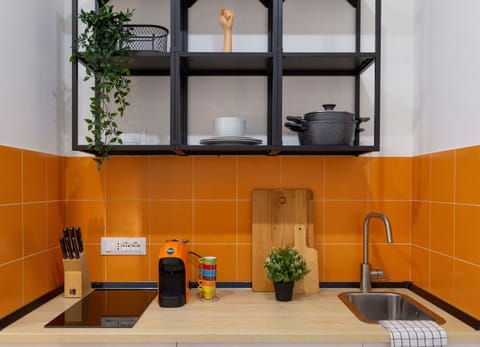 Basic Studio | Private kitchen | Stovetop, coffee/tea maker, cookware/dishes/utensils