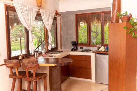 Bungalow, Beach View | Private kitchen | Mini-fridge, coffee/tea maker, blender, cookware/dishes/utensils