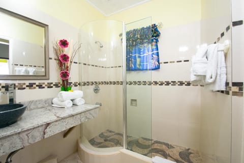 Business Double Room, Mountain View | Bathroom | Hair dryer, towels