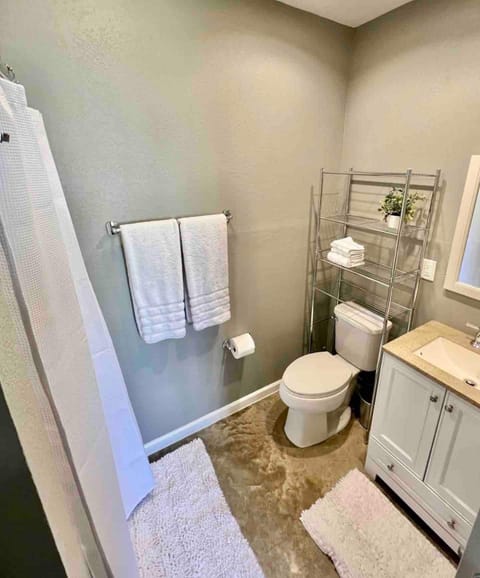 Queen bathroom with walk in shower!