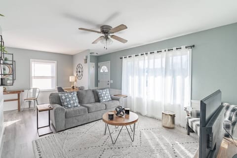 Living room is flooded with natural light!