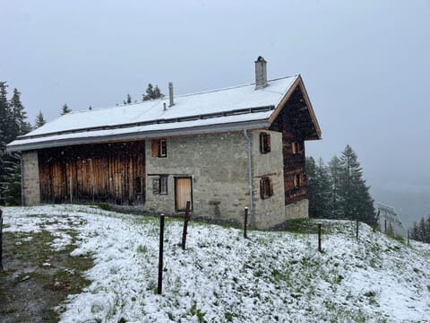 Maiensäss in summer. In summer, the Maiensäss can be reached by car. In winter on foot or by snowmobile.