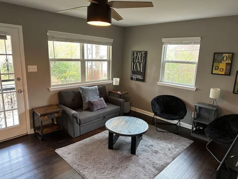 Cozy living room with plenty of natural light