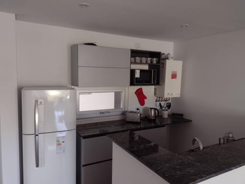 Deluxe Apartment | Private kitchen | Full-size fridge, microwave, oven, stovetop