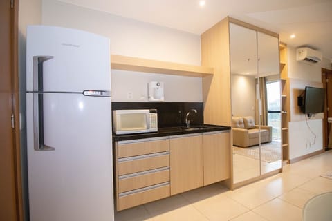 Apartment | Private kitchen | Fridge, microwave, cookware/dishes/utensils