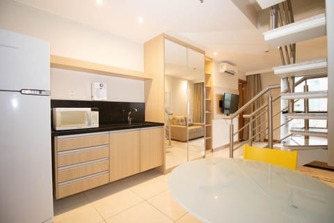 Apartment | Private kitchen | Fridge, microwave, cookware/dishes/utensils