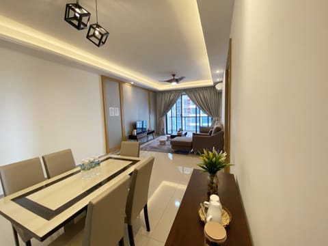 Comfort Apartment, 3 Bedrooms | Living area | 43-inch Smart TV with cable channels, Netflix, streaming services