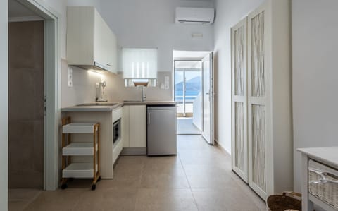 Superior Studio Suite | Private kitchen | Fridge, stovetop, electric kettle, toaster