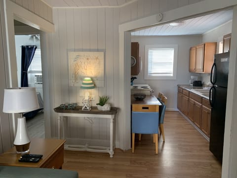 Barefoot Cottages | Private kitchen | Fridge, microwave, oven, stovetop