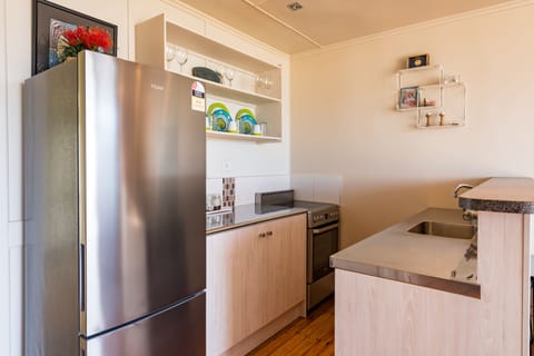 Premium Apartment, 2 Bedrooms, Beach View | Private kitchen | Full-size fridge, microwave, stovetop, coffee/tea maker