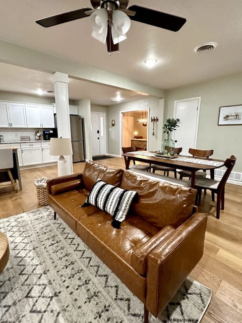 Living room and dining area