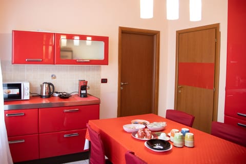 Shared fridge, microwave