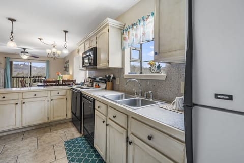Our kitchen sink with a window makes dish duty a delight.