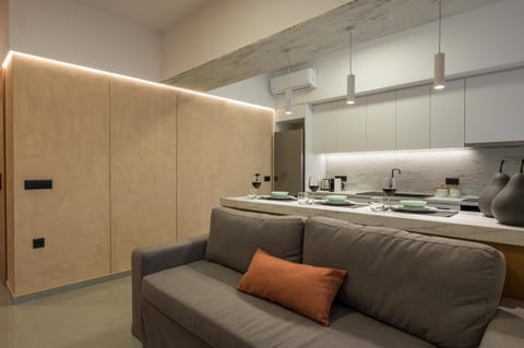 Premium Apartment | Living area | 43-inch Smart TV with cable channels