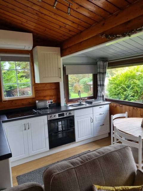 Comfort Cabin | Private kitchen | Full-size fridge, microwave, oven, electric kettle