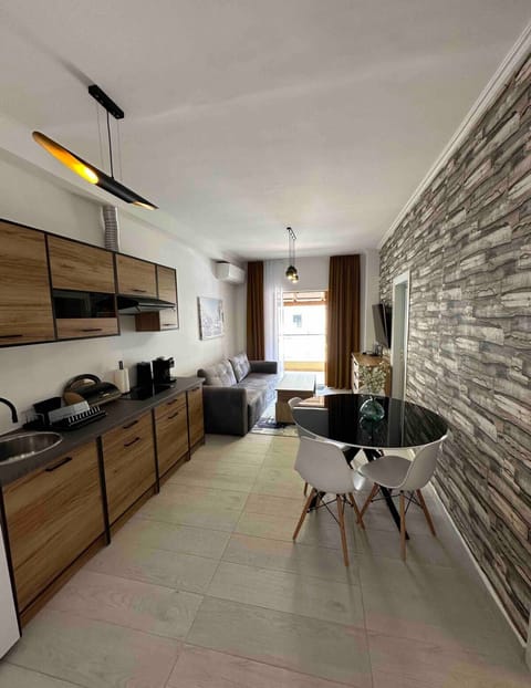 Exclusive Apartment | Private kitchen | Fridge, espresso maker, electric kettle, toaster