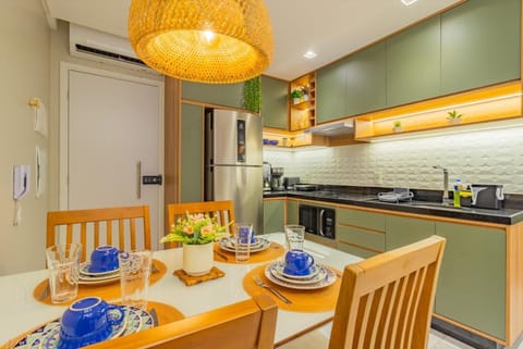 Sea apartment | Private kitchen | Fridge, microwave, griddle, cookware/dishes/utensils