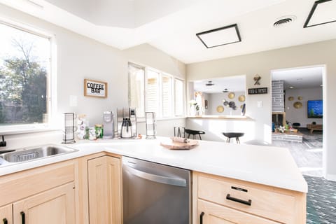 Large counter space for food and drinks