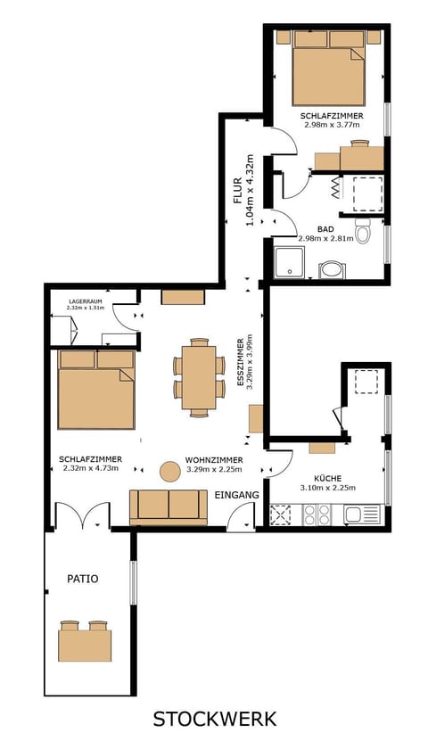 Deluxe Condo, Kitchen, Garden Area | Floor plan