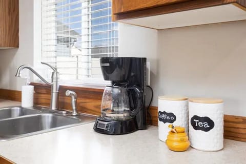 We provide coffee, tea, sugar and sweetener.