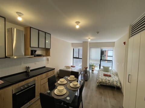Apartment | Private kitchen | Full-size fridge, microwave, oven, dishwasher