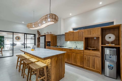 Basic Villa | Private kitchen | Fridge, microwave, stovetop, toaster