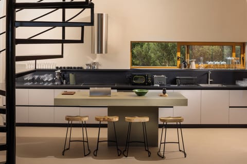 The kitchen is large and well equipped.