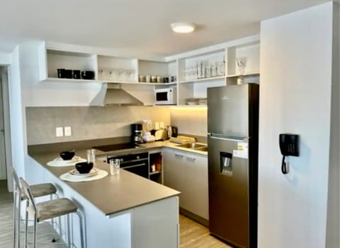 Basic Apartment | Private kitchen | Full-size fridge, cookware/dishes/utensils