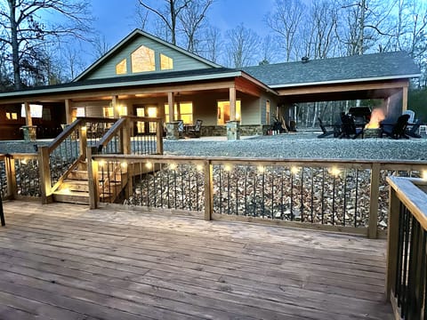 Riverside view of property