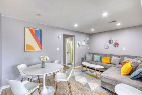 You are surrounded by tasteful decor and warm tones, making the dining room a perfect setting for any occasion.