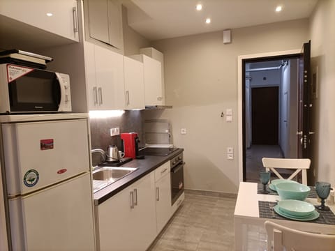 City Apartment | Private kitchen | Fridge, microwave, oven, stovetop