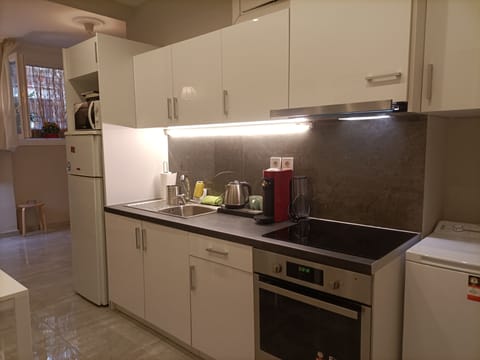 City Apartment | Private kitchen | Fridge, microwave, oven, stovetop