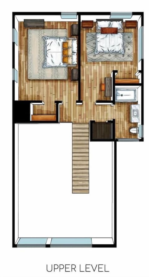 [Upper level floor plan]