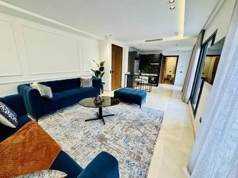 Luxury Apartment, Balcony, Courtyard View | Living area | 55-inch Smart TV with digital channels, Netflix, streaming services