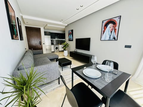 Premium Apartment, City View | Living area | 55-inch Smart TV with digital channels, Netflix, streaming services