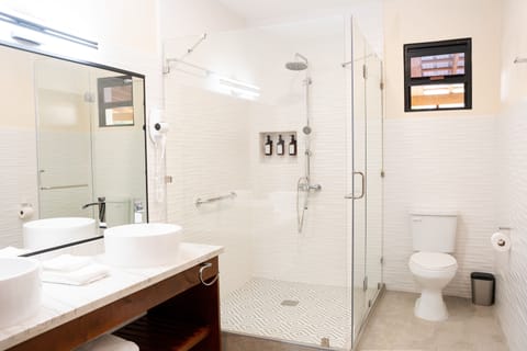 Studio, 1 King Bed with Sofa bed, Kitchenette | Bathroom | Shower, rainfall showerhead, free toiletries, hair dryer