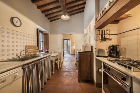 Toaster, highchair, cookware/dishes/utensils