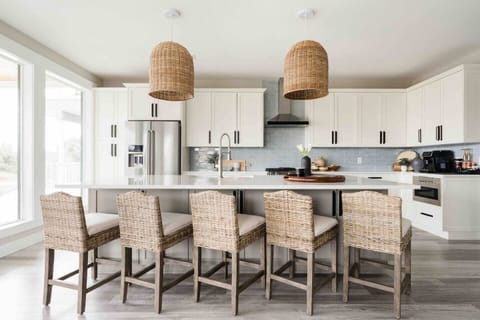 Gourmet kitchen with giant island