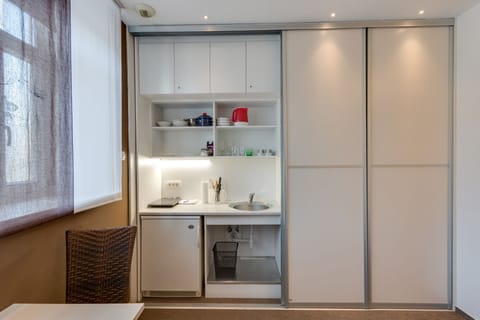 Standard Studio, Private Bathroom | Private kitchen | Mini-fridge, cookware/dishes/utensils, spices, cleaning supplies