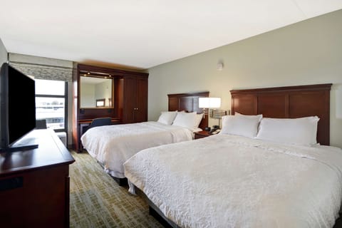 Deluxe Room, 2 Queen Beds, Non Smoking, Refrigerator & Microwave | In-room safe, blackout drapes, iron/ironing board