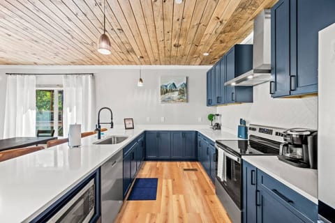 The kitchen is fully equipped and includes everything your group needs to cook your own meals.