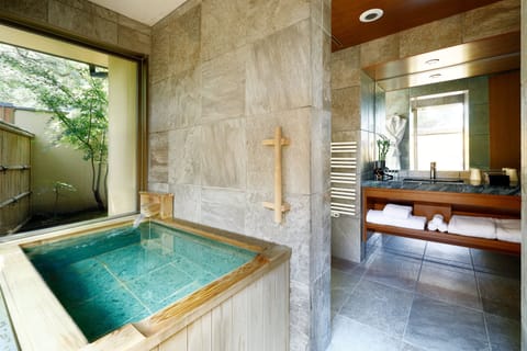 Room, 1 Twin Bed, Garden View (Kyotsukikoto) | Bathroom | Separate tub and shower, deep soaking tub, free toiletries, hair dryer