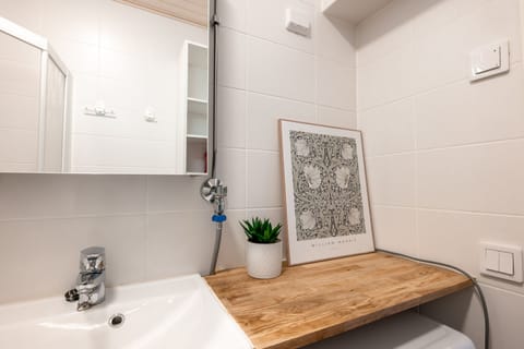 Comfort Apartment | Bathroom | Shower, towels, toilet paper