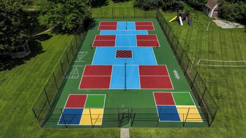 Triple pickle ball, 4 square, hop scotch, chess!