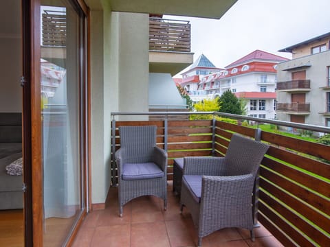 Furniture, Balcony, Apartment, Wood Stain, Outdoor Furniture, Hardwood, Chair, Porch, Shade, Eco Hotel