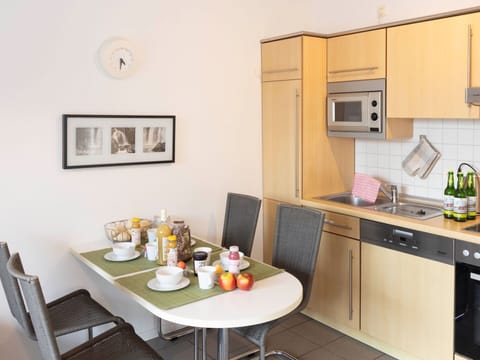 Furniture, Interior Design, Flooring, Floor, Chair, Lighting, Table, Room, Kitchen, Apartment