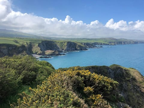 Views of the coastline of Dinas Head