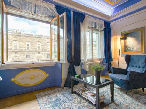 Furniture, Window, Blue, Azure, Building, Textile, Interior Design, Picture Frame, Wood, Houseplant