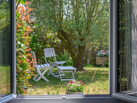 Plant, Furniture, Flower, Plant Community, Chair, Window, Shade, Outdoor Furniture, Architecture, Vegetation